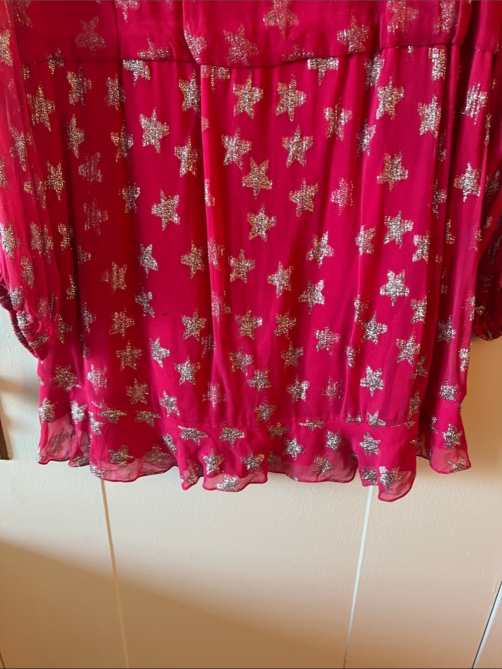 Rococo Sand Hot Pink Metallic Star Dress - Picture 10 of 13